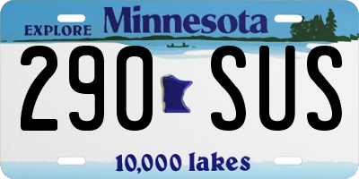 MN license plate 290SUS