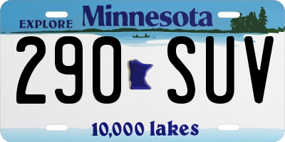 MN license plate 290SUV
