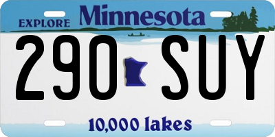 MN license plate 290SUY