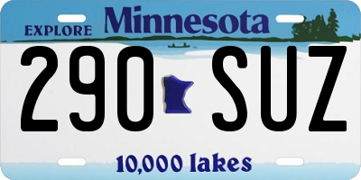 MN license plate 290SUZ