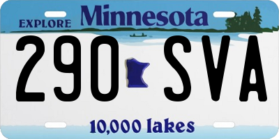 MN license plate 290SVA