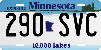 MN license plate 290SVC