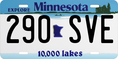 MN license plate 290SVE