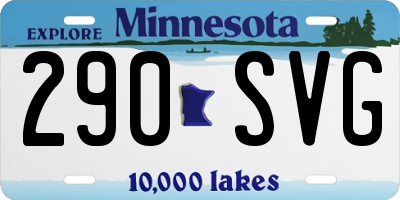 MN license plate 290SVG