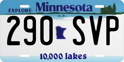 MN license plate 290SVP