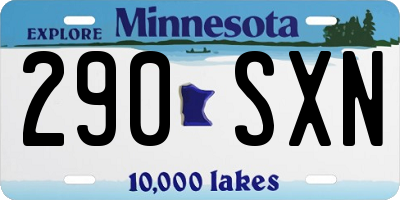 MN license plate 290SXN