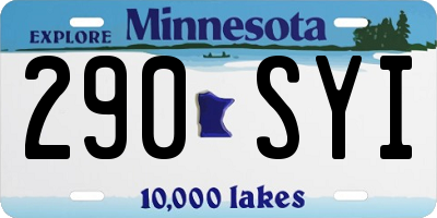 MN license plate 290SYI