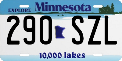 MN license plate 290SZL