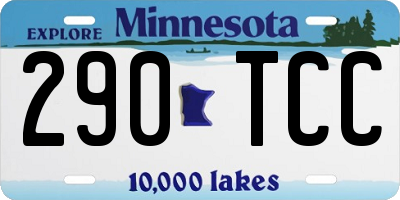 MN license plate 290TCC