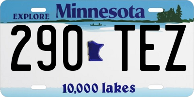 MN license plate 290TEZ