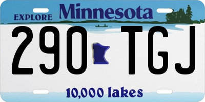 MN license plate 290TGJ