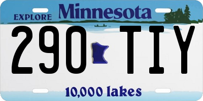 MN license plate 290TIY