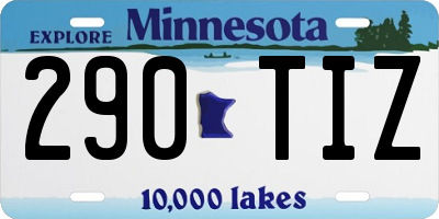 MN license plate 290TIZ