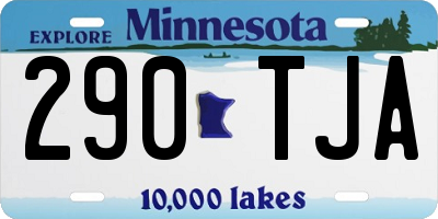 MN license plate 290TJA