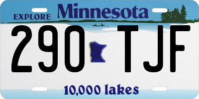 MN license plate 290TJF