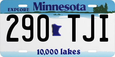 MN license plate 290TJI