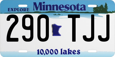 MN license plate 290TJJ