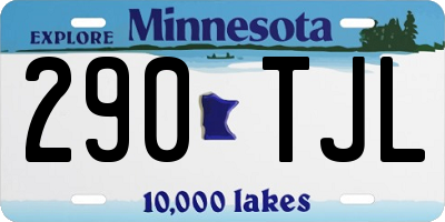 MN license plate 290TJL
