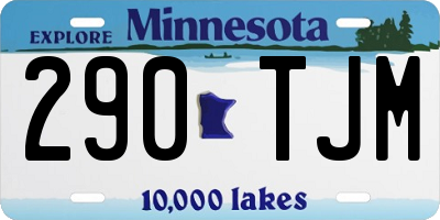 MN license plate 290TJM