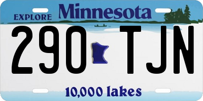 MN license plate 290TJN