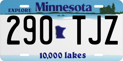 MN license plate 290TJZ