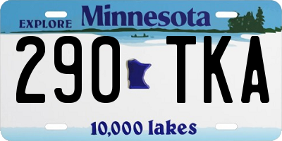 MN license plate 290TKA