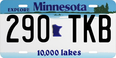 MN license plate 290TKB