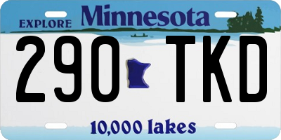 MN license plate 290TKD