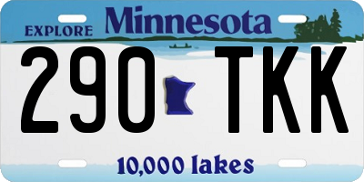 MN license plate 290TKK