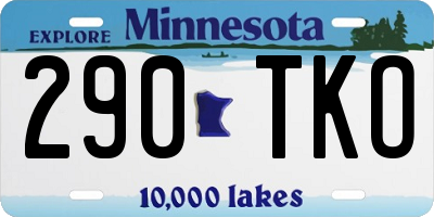 MN license plate 290TKO