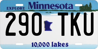 MN license plate 290TKU