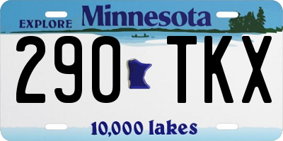 MN license plate 290TKX