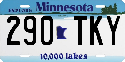 MN license plate 290TKY
