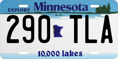 MN license plate 290TLA
