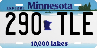 MN license plate 290TLE
