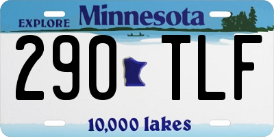 MN license plate 290TLF