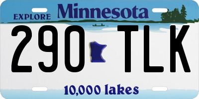 MN license plate 290TLK