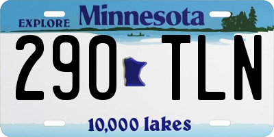 MN license plate 290TLN