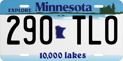 MN license plate 290TLO