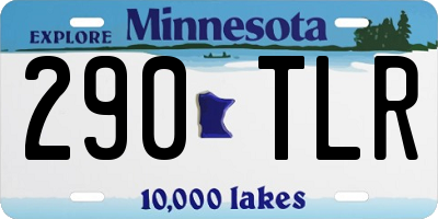 MN license plate 290TLR