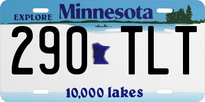 MN license plate 290TLT