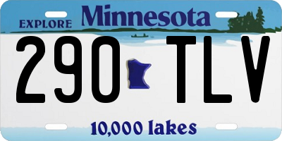 MN license plate 290TLV