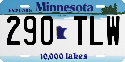 MN license plate 290TLW