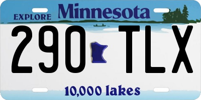 MN license plate 290TLX