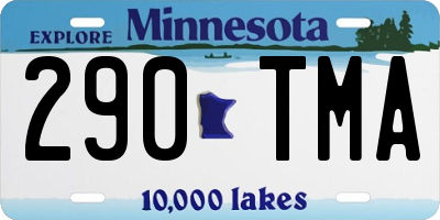 MN license plate 290TMA