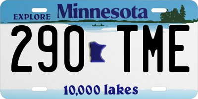 MN license plate 290TME