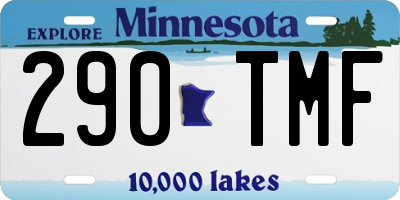 MN license plate 290TMF