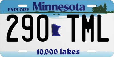 MN license plate 290TML