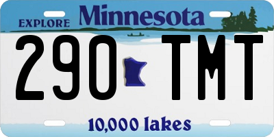 MN license plate 290TMT
