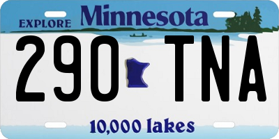 MN license plate 290TNA